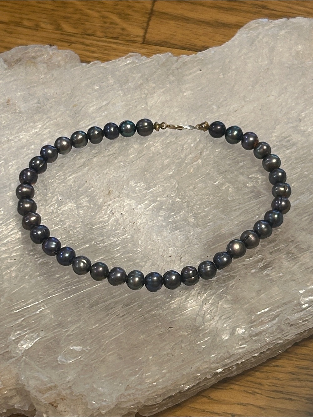 14K Grey Freshwater Pearl Classic Bracelet